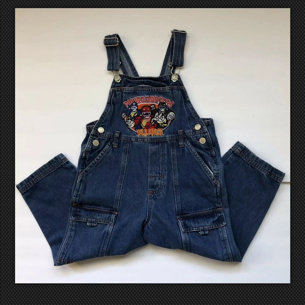 Mighty Morphin Power Rangers Overalls 90s Kids 4T